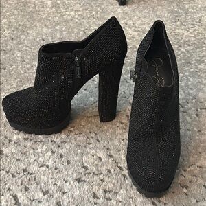 Elegant Black Women's Platform Heels